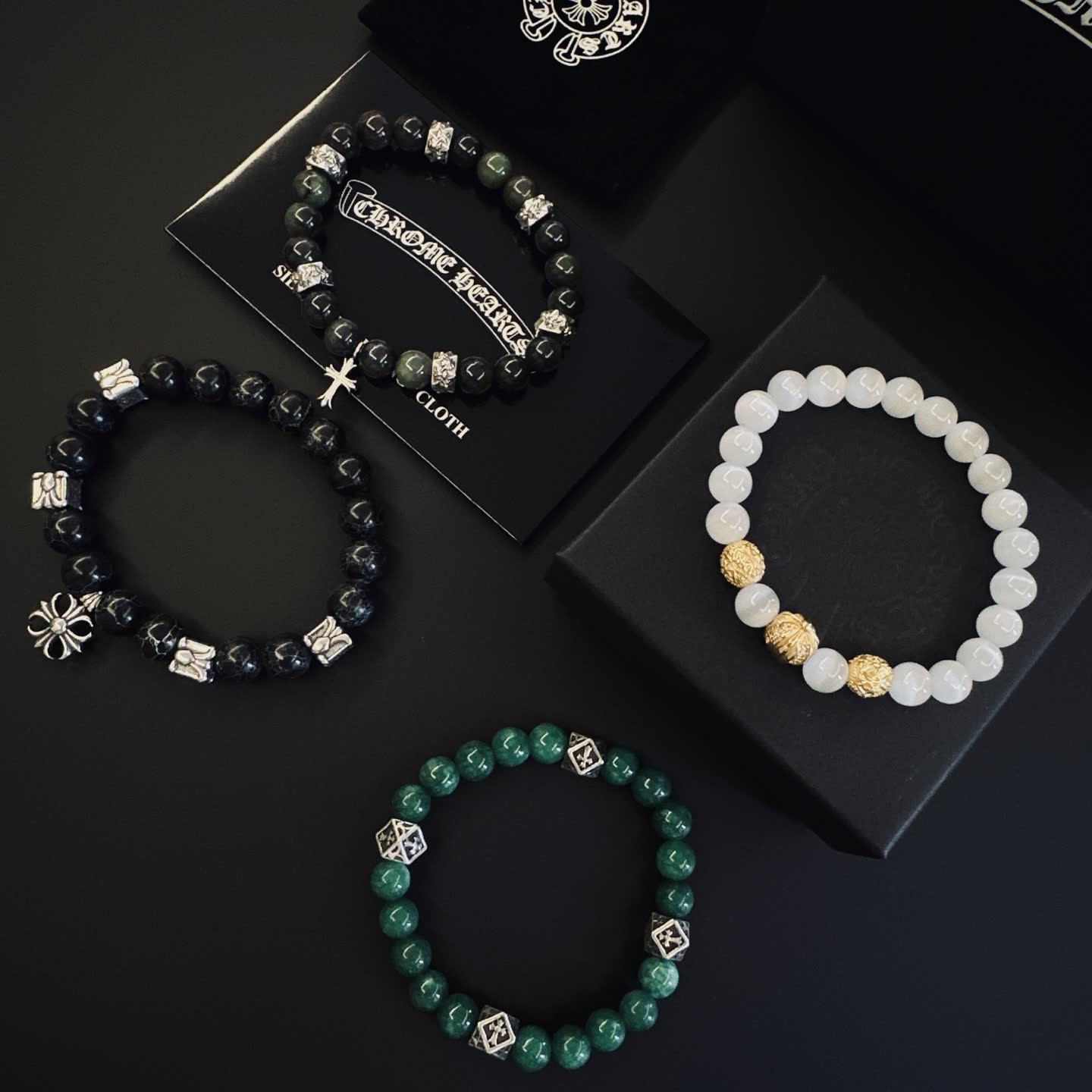 Chrome Hearts Gemstone Bracelets Set
